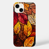 niedliche Herbstlaube aus Buntglas Case-Mate iPhone Hülle (Rückseite)