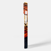 niedliche Herbstlaube aus Buntglas Case-Mate iPhone Hülle (Rückseite / Links)