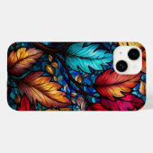 niedliche Herbstlaube aus Buntglas Case-Mate iPhone Hülle (Rückseite (Horizontal))