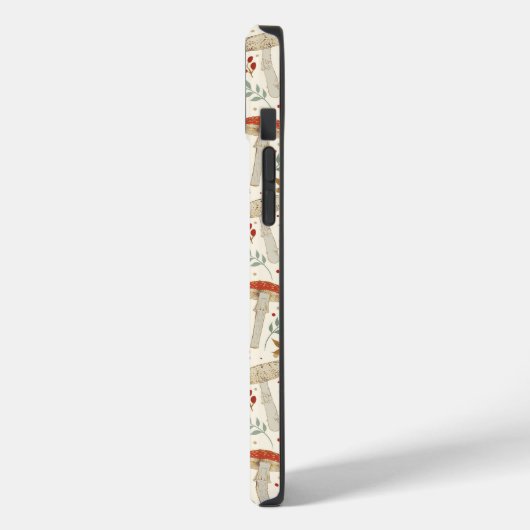 Niedliche Herbstpilze und Blätter Illustration Case-Mate iPhone Hülle (Rückseite / Links)