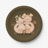 Niedliche Herbstplatte Party Pappteller (Vorderseite)