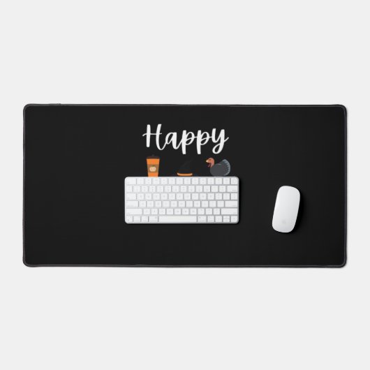 Niedliche Herbstsaison Fan Happy Fallidays Ernteda Schreibtischunterlage (Tastatur & Maus)
