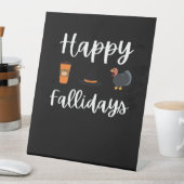 Niedliche Herbstsaison Fan Happy Fallidays Ernteda Sockelschild (In Situ)