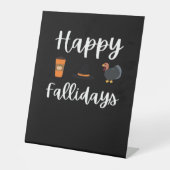 Niedliche Herbstsaison Fan Happy Fallidays Ernteda Sockelschild (Vorderseite)