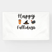 Niedliche Herbstsaison Happy Fallidays Erntedank H Banner (Horizontal)