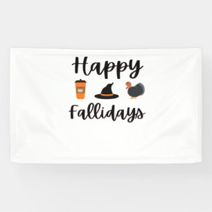 Niedliche Herbstsaison Happy Fallidays Erntedank H Banner