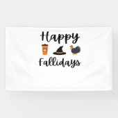 Niedliche Herbstsaison Happy Fallidays Erntedank H Banner (Horizontal)