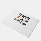 Niedliche Herbstsaison Happy Fallidays Erntedank H Fußmatte (Schrägansicht)