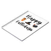 Niedliche Herbstsaison Happy Fallidays Erntedank H Notizblock (Linke Seite)