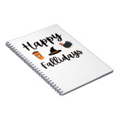 Niedliche Herbstsaison Happy Fallidays Erntedank H Notizblock (Rechte Seite)