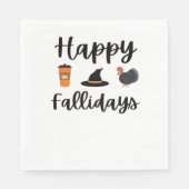 Niedliche Herbstsaison Happy Fallidays Erntedank H Serviette (Vorderseite)