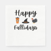 Niedliche Herbstsaison Happy Fallidays Erntedank H Serviette (Vorderseite)
