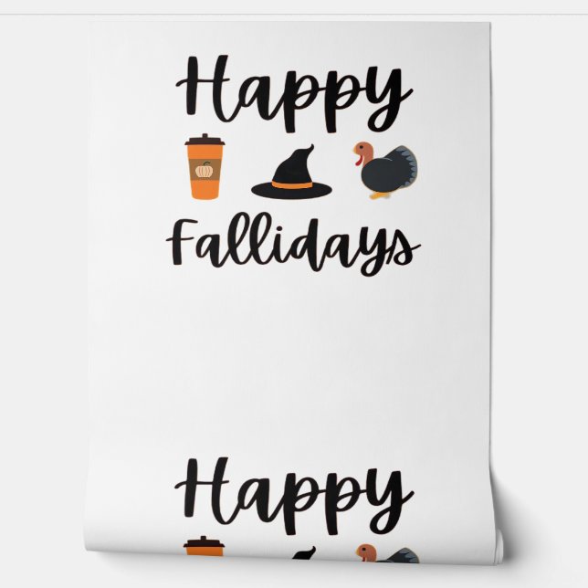 Niedliche Herbstsaison Happy Fallidays Erntedank H Tapete (Abrollen)