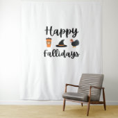 Niedliche Herbstsaison Happy Fallidays Erntedank H Wandteppich (Beispiel)