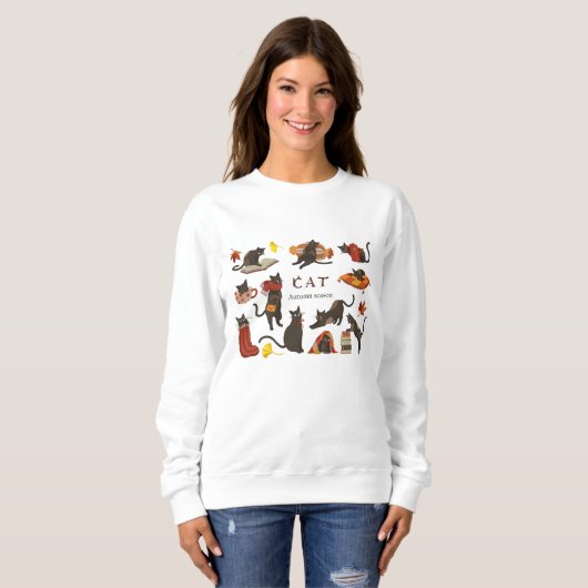 Niedliche Herbstsaison Herbst Sweatshirt (Vorne ganz)