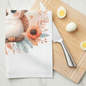 Niedliche Herbstschale auf einer Zweigniederlassun Geschirrtuch (Viertel Falte)