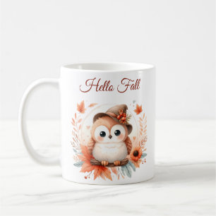 Niedliche Herbstschale auf einer Zweigniederlassun Kaffeetasse