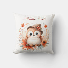 Niedliche Herbstschale auf einer Zweigniederlassun Kissen