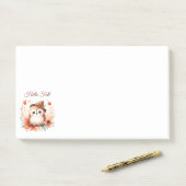 Niedliche Herbstschale auf einer Zweigniederlassun Post-it Klebezettel (Auf Schreibtisch)