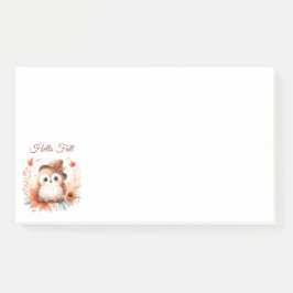 Niedliche Herbstschale auf einer Zweigniederlassun Post-it Klebezettel