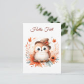 Niedliche Herbstschale auf einer Zweigniederlassun Postkarte (Stehend Vorderseite)