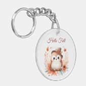 Niedliche Herbstschale auf einer Zweigniederlassun Schlüsselanhänger (Vorderseite links)