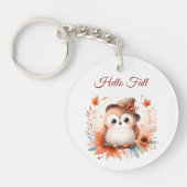 Niedliche Herbstschale auf einer Zweigniederlassun Schlüsselanhänger (Vorderseite)