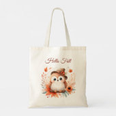 Niedliche Herbstschale auf einer Zweigniederlassun Tragetasche (Rückseite)