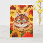 Niedliche Herbstsonnenkarte Karte (Gelbe Blume)