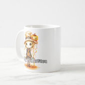 Niedliche Herbstspur | Frohe Halloween Kaffeetasse (Vorderseite Links)