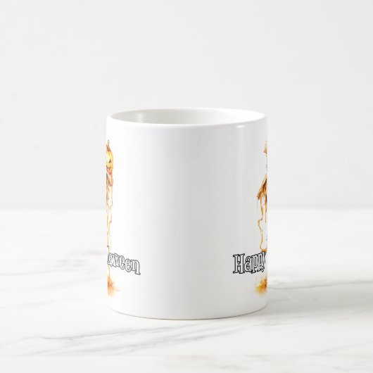 Niedliche Herbstspur | Frohe Halloween Kaffeetasse (Mittel)