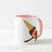 Niedliche Hermit Krabbe mit Eiscreme-Kone-Muschel Tasse (VorderseiteRechts)