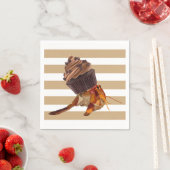 Niedliche Hermit Krabbe mit Schokolade Cupcake Mus Serviette (Beispiel)
