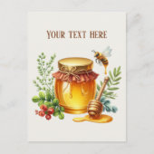 Niedliche Hersteller von Honig fügen Text hinzu Postkarte (Vorderseite)