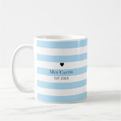 Niedliche Herz-Braut Tasse Etwas Blaues Streifen (Links)