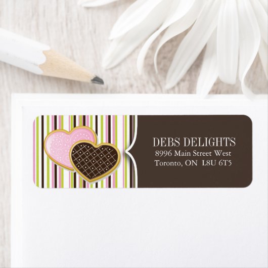 Niedliche Herz-Cookie-Verpackungs- und Versandmark (Insitu)