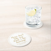 Niedliche Herz-Goldnamen Runder Pappuntersetzer (Vor Ort)