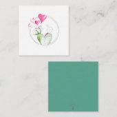 Niedliche Herz-Kaktus-Pflanze Mitteilungskarte (Vorne/Hinten)