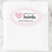 Niedliche Herz-Liebe-Aufkleber Ovaler Aufkleber (Tasche)
