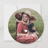 Niedliche HERZ-LIEBE DU MUTTERNACHRICHTENFOTOkarte Einladung (Vorderseite)