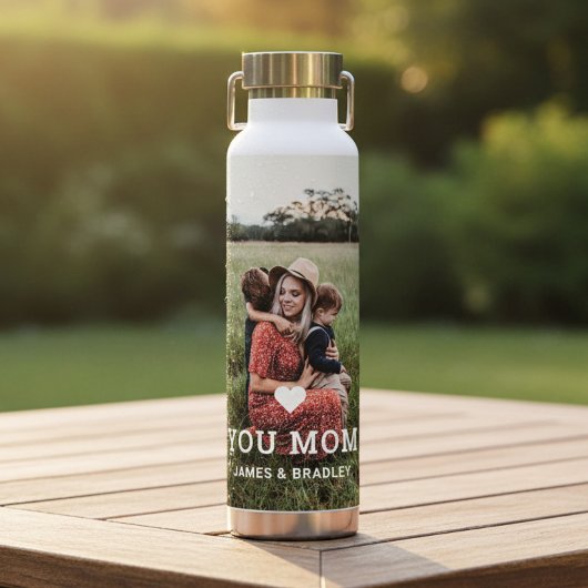 Niedliche Herz-Liebe Mama Muttertagsgeburt Foto Trinkflasche
