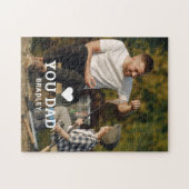 Niedliche HERZ-LIEBE SIE VATER Foto-Namen Puzzle (Horizontal)
