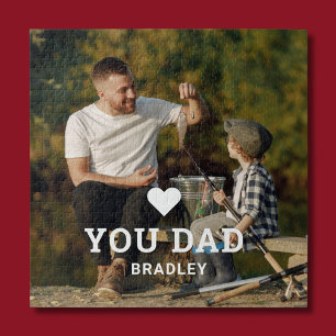 Niedliche HERZ-LIEBE SIE VATER Foto-Namen Puzzle