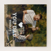 Niedliche HERZ-LIEBE SIE VATER Foto-Namen Puzzle (Horizontal)