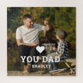 Niedliche HERZ-LIEBE SIE VATER Foto-Namen Puzzle (Vertikal)