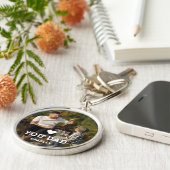 Niedliche HERZ-LIEBE SIE VATER Foto-Namen Schlüsselanhänger (Seite)