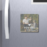 Niedliche HERZ-LIEBE SIE VATER Foto-Namen Steinmagnet<br><div class="desc">Niedliche HERART LIEBE YOU VATER Foto Names Magnet verfügt über Ihr Lieblings-Foto mit dem Text "(Liebe Herz) Sie Vater" in modernen weißen Skripten mit Ihren Namen unten. Personalisieren Sie diese, indem Sie den Text in dem dafür vorgesehenen Textfeld bearbeiten und ein eigenes Bild hinzufügen. Ideal für Weihnachten, Geburtstag und Vatertag...</div>