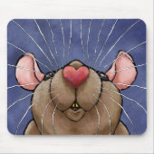 Niedliche Herz-Ratte Mousepad (Vorne)