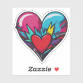 Niedliche Herzaufkleber - Valentinsticker Aufkleber (Blatt)