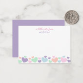 Niedliche Herzbeschwörung Giro Spline Mitteilungskarte (Vorderseite/Rückseite Beispiel)